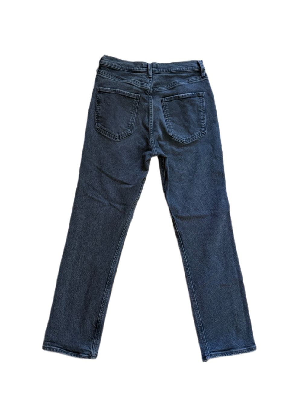 Agolde Riley Crop High Rise Straight Stretch Grey 27 - Picture 7 of 14